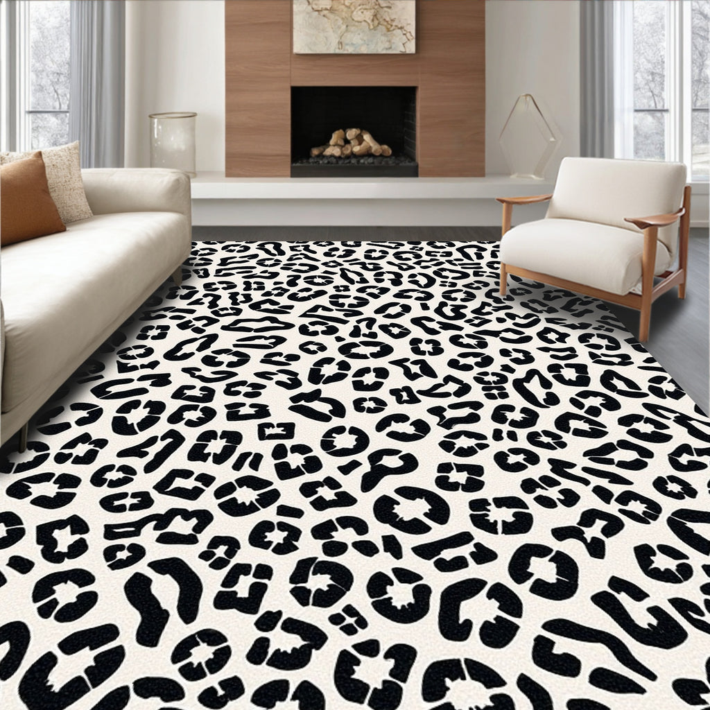 Classic Leopard Print Pattern Rug