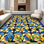 Colorful Geometric Motif Pattern Rug