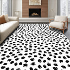 Abstract Brush Stroke Pattern Rug