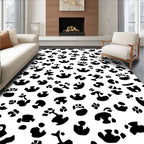 Abstract Animal Paw Print Design Rug