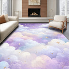 Dreamy Pastel Clouds Stars Rug