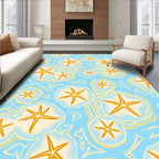 Whimsical Starfish Swirls Pattern Rug