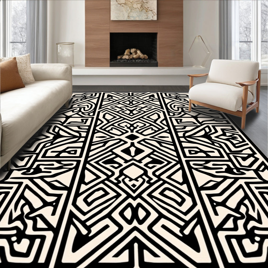 Graphic Tribal Intricate Abstraction Rug