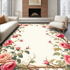 Vintage Rose Vine Garden Pattern Rug