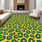 Bold Yellow Abstract Animal Print Rug