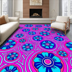 Floral Circles Pattern Design Rug