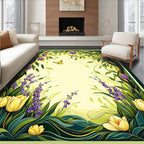Enchanted Garden Floral Butterfly Rug