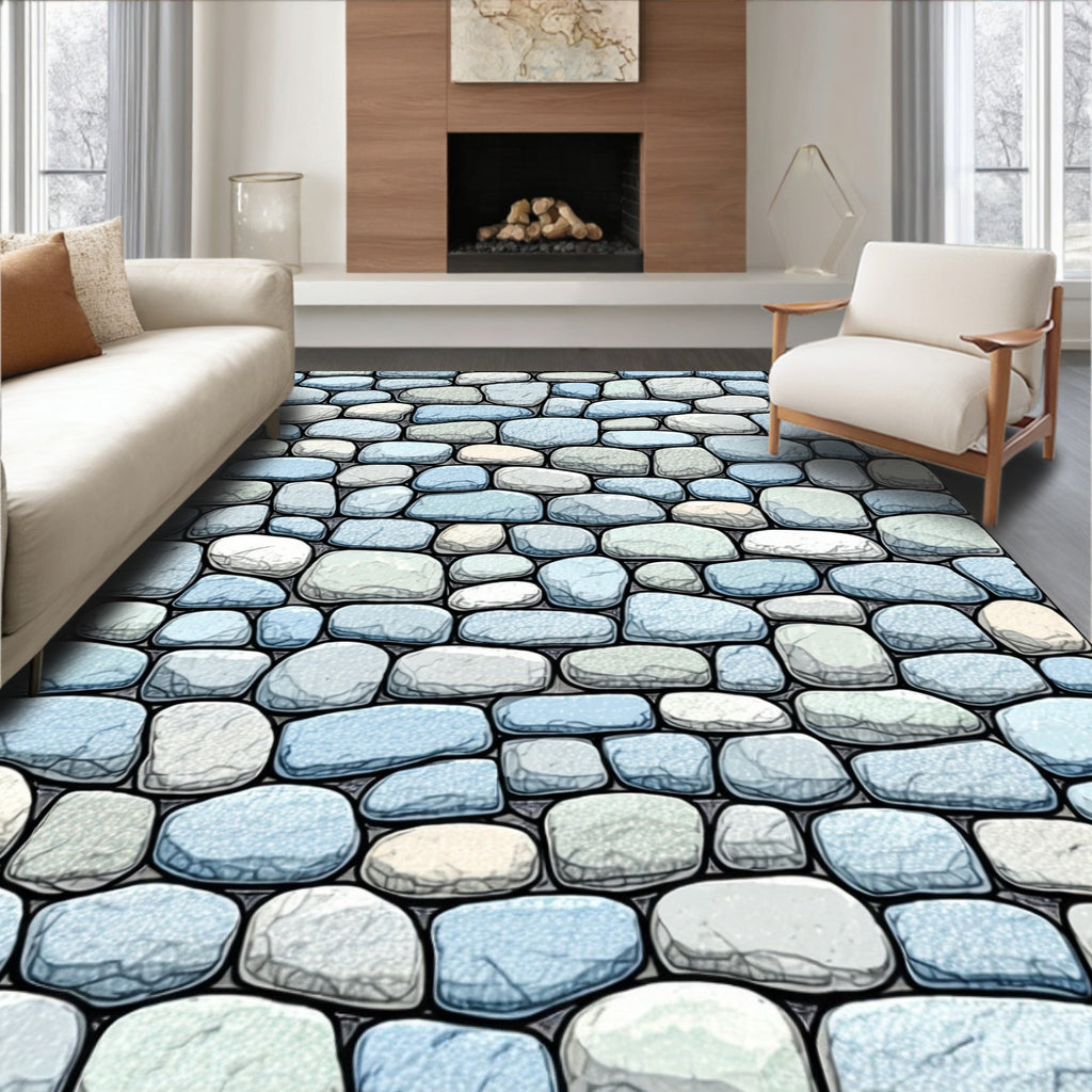 Stone Wall Textured Pattern Rug