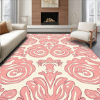 Delicate Scrolling Floral Ivory Rug