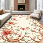 Elegant Floral Vine Pattern Rug