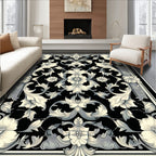 Ornate Floral Scrollwork Pattern Rug