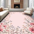 Pink Floral Vintage Garden Rug