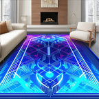 Illuminated Geometric Lines Art Rug