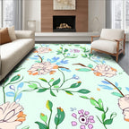 Pastel Botanical Whimsy Pattern Rug