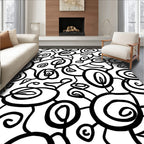 Abstract Swirls Organic Shapes Rug