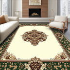 Intricate Floral Scrollwork Border Design Rug