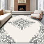 Ornate Floral Mandala Pattern Rug
