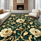 Art Nouveau Floral Pattern Rug