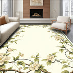 Floral Vine Accent Border Rug