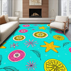 Marine Life Floral Abstract Pattern Rug