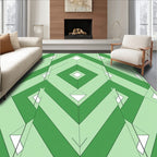 Emerald Green Layered Diamond Rug