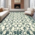 Classic Vine Scroll Floral Design Rug