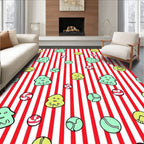 Red Striped Holiday Treat Scatter Rug