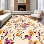 Whimsical Floral Abstract Pattern Rug
