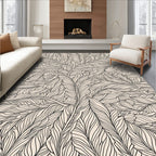 Intricate Leafy Pattern Design Rug