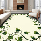 Vine Leaf Elegant Border Design Rug