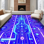 Electric Circuit Board Pattern Rug