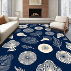 Botanical Circle Line Art Rug