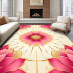 Ornate Floral Sunburst Pattern Rug
