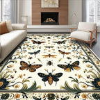 Ornate Butterfly Beetle Nature Pattern Rug
