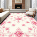 Elegant Pastel Floral Pattern Rug