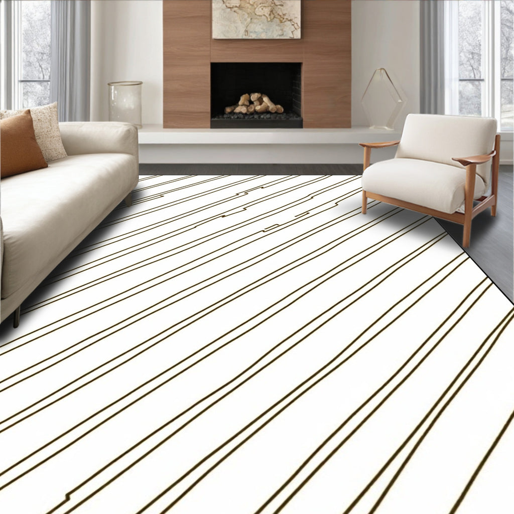 Abstract Diagonal Line Pattern Rug