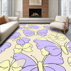 Pastel Butterfly Pattern Design Rug