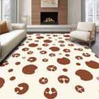 Brown Abstract Organic Shapes Rug
