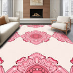 Pink Mandala Patterned Rug
