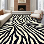 Bold Zebra Striped Warm Hues Rug