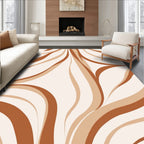 Warm Earth Tones Swirl Pattern Rug