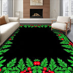 Foliage and Berry Garland Border Rug