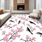 Birds and Cherry Blossom Pattern Rug