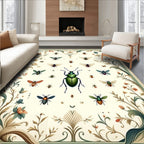Nature Insect Floral Tapestry Pattern Rug