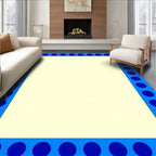 Blue Dot Border Design Rug