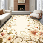 Soft Floral Vine Pattern Art Rug