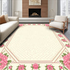Floral Vintage Polka Dot Accent Rug