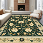 Elegant Floral Vine Patterned Rug