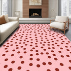 Pink Dots Pattern Rug