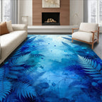 Deep Blue Fern Dreamscape Rug
